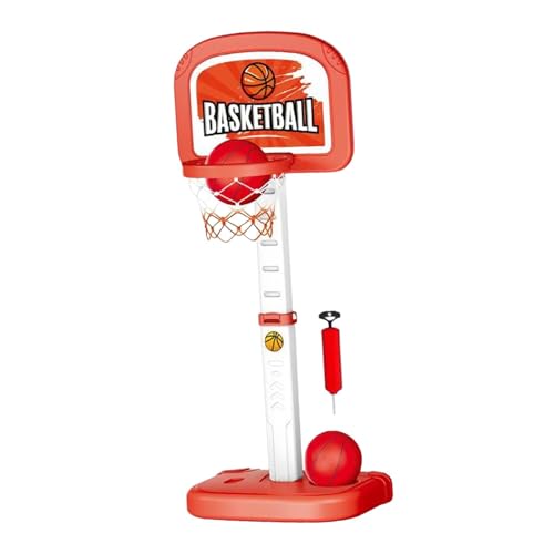 Qianly Schwimmender Basketballkorb, Verstellbare Höhe, Wasserspielzeug für Poolpartys, Rot von Qianly