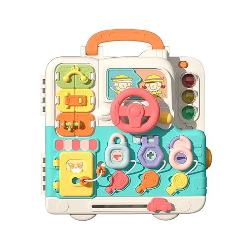 Qianly Sensorisches Spielzeug mit Musikalischem Aktivitätsbrett, Ampel für frühes Lernen, sensorisches Aktivitätsbrett von Montessori für Vorschulaktivitäten von Qianly