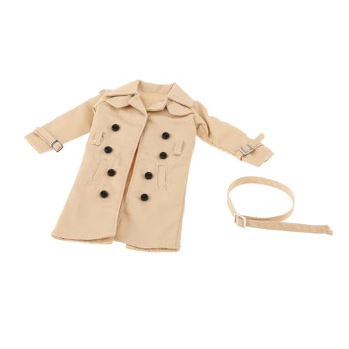 Qianly Stylischer Miniatur Trenchcoat für 6'' Actionfiguren, Khaki von Qianly