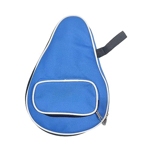 Qianly Tischtennisschlägerhülle, Schlägertasche mit Reißverschluss, Langlebige Tischtennis Schutzhülle mit Großer Kapazität, Tischtennis Aufbewahrungstasche, Blau von Qianly