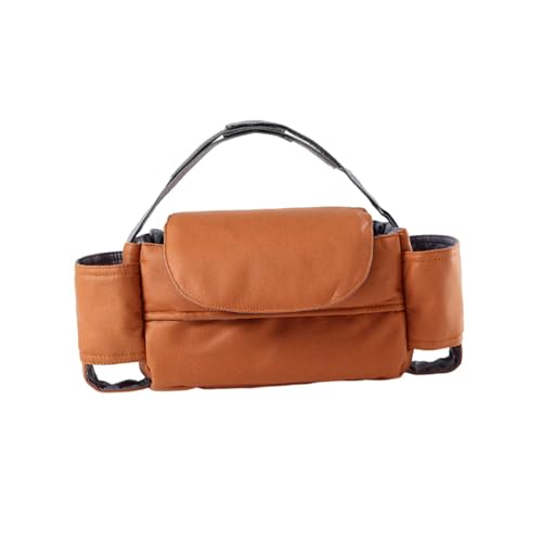 Qianly Wickeltasche für Babys, Organizer für Windeln, Praktische Aufbewahrungslösung mit Wischtuchtasche, Tragbare Tasche für Kinderwagen, Orange von Qianly