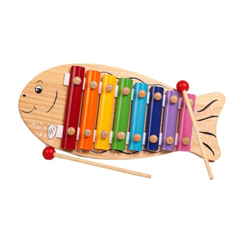 Qianly Xylophon mit Schlägeln, Valentinstagsgeschenke für Kinder, zur Verbesserung der Hand-Auge-Koordination, 8 Noten, Glockenspiel-Xylophon von Qianly