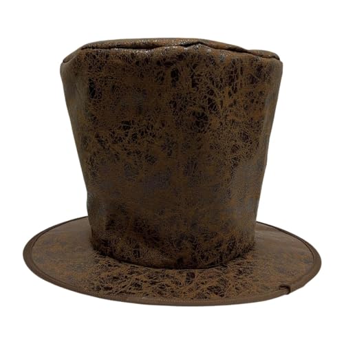 Qianly Zaubererhut Mottopartys Herren Damen Karneval Extra großer Zylinder, Braunes Wildleder Qianly Zaubererhut Mottopartys Herren Damen Karneval Extra großer Zylinder, Braunes Wildleder von Qianly