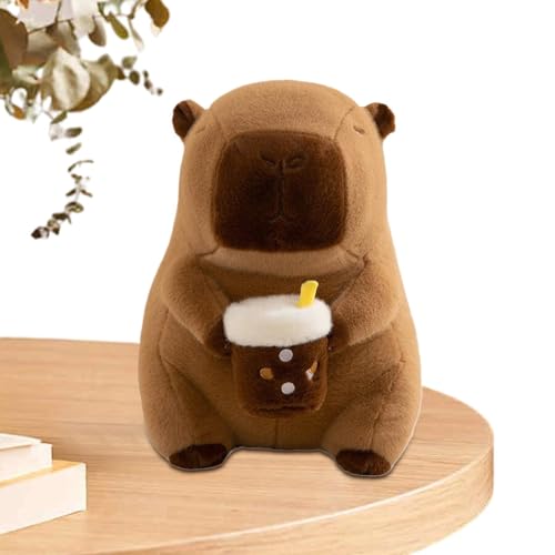 Qidures Capybara Plüschtier, 30cm Cartoon Capybara Kuscheltier Capybara Kuscheltier Nacktmull Niedlichen Simulation Capybara Plüschtier Plüsch Capybara Kissen Home Deko von Qidures