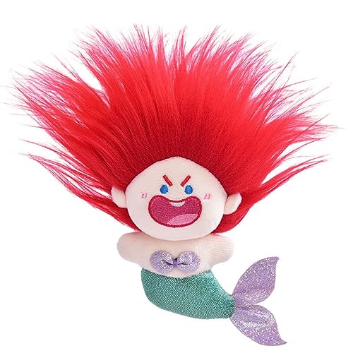 Qiebenav Puppenspielzeug aus Baumwolle, Meerjungfrau, Dekoration für Mädchenzimmer, bunt, Plüsch, für Haare, Heimdekoration, weiches Plüsch, Frisur, Basteln, 14 cm Höhe, Puppe auf der L Qiebenav Puppenspielzeug aus Baumwolle, Meerjungfrau, Dekoration für Mädchenzimmer, bunt, Plüsch, für Haare, Heimdekoration, weiches Plüsch, Frisur, Basteln, 14 cm Höhe, Puppe auf der L von Qiebenav