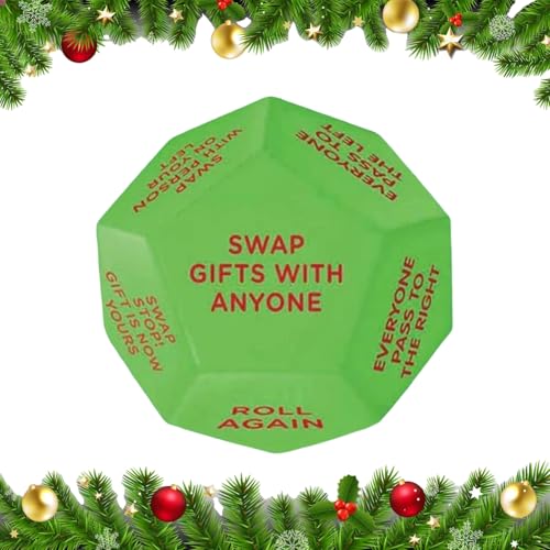 Exchange Würfel | Weihnachtswürfel Für Geschenkefüllung | Spaß Aktivitäten für Familie Gruppen Jugendliche Kinder Liebhaber Treffen Freunde Kollegen Team Fest Exchange Würfel | Weihnachtswürfel Für Geschenkefüllung | Spaß Aktivitäten für Familie Gruppen Jugendliche Kinder Liebhaber Treffen Freunde Kollegen Team Fest von Qikam