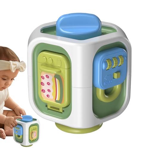 Qikam Baby Beschäftigungswürfel, Spielzeug für motorische Fähigkeiten, Sensorisches Interaktives Pädagogisches Lernspiel zur Förderung der Entwicklung und zum spielerischen Lernen für Babys und Qikam Baby Beschäftigungswürfel, Spielzeug für motorische Fähigkeiten, Sensorisches Interaktives Pädagogisches Lernspiel zur Förderung der Entwicklung und zum spielerischen Lernen für Babys und von Qikam