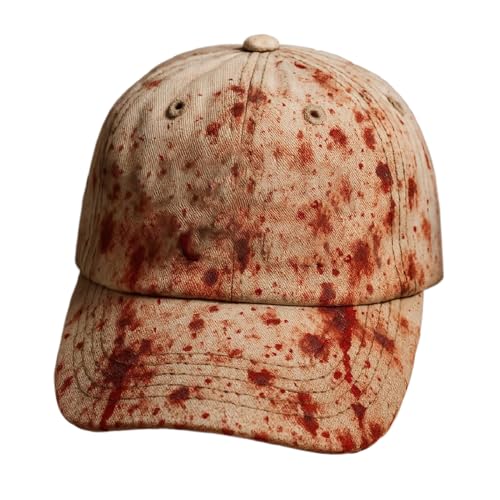 Qikam Halloween Baseball Cap,Atmungsaktive Schirmmütze | Atmungsaktives Blutfleck-Design Für Gruselhaus Party Planer Und Filmnacht Teilnehmer Qikam Halloween Baseball Cap,Atmungsaktive Schirmmütze | Atmungsaktives Blutfleck-Design Für Gruselhaus Party Planer Und Filmnacht Teilnehmer von Qikam
