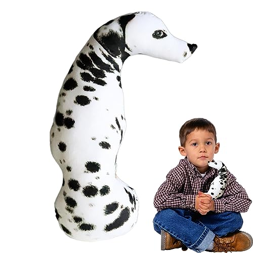 Qikam Hundekuscheltiere - 3D-Plüschtier-Hundepuppe - Bequeme und realistische Kuschelkissen, entzückender Hundeplüsch für Mädchen, Weihnachts- und Geburtstagsgeschenke für Kinder von Qikam