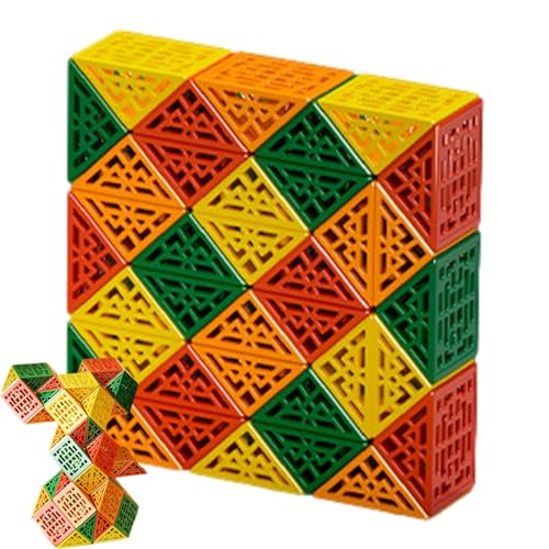 Qikam Lineal-Puzzle-Spielzeug, Schlangen-Puzzle-Spielzeug,Lustiges Lineal-Twist-Puzzle-Spielzeug, pädagogisch - Zappel- und Denksportspielzeug für die frühe Entwicklung für Schlafzimmer, Schlafsaal von Qikam