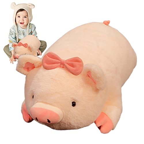 Qikam Plüsch Piggy Stofftiere,Plüschkissen Stofftier | Entzückendes, bequemes Liegedesign, Geschenk für Kinder, Mädchen, Jungen zu Geburtstagen und besonderen Anlässen von Qikam