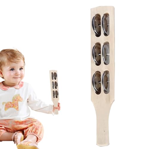 Qikam Schlaginstrumente für Kinder, Rhythmsticks für Kinder, -Metall-Becken Schlaginstrumente für Kinder, Pädagogische multifunktionale Musikspielzeuge, tragbare Kinderinstrumente für , Mädchen, von Qikam