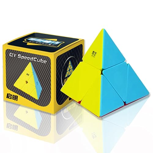 Pyramide Magic Puzzle Cubes，Pyramide Magic Cube Puzzle Magischer Würfel für Schneller und Präziser mit Lebendigen Farben von Qingriver