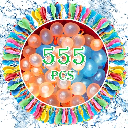 Qingshui Wasserbomben Selbstschließend, 555 Stück Wasserballons, 60 Sekunden Schnellfüller, Wasser Luftballons mit 4 Wasserhahn Anschluss, Bunt Water Balloons, für Kinder, Party, Sommer, Draussen Qingshui Wasserbomben Selbstschließend, 555 Stück Wasserballons, 60 Sekunden Schnellfüller, Wasser Luftballons mit 4 Wasserhahn Anschluss, Bunt Water Balloons, für Kinder, Party, Sommer, Draussen von Qingshui
