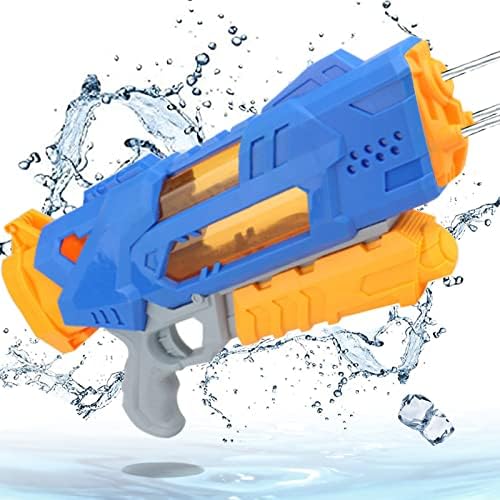 Wasserpistole,Pool Wasserspritzpistolen,Wasserpistole mit Großer Reichweite,Super Squirt Wasserpistolen,Wasser Blaster (3-Loch-Wasserpistole blau) von Qingxiaotu