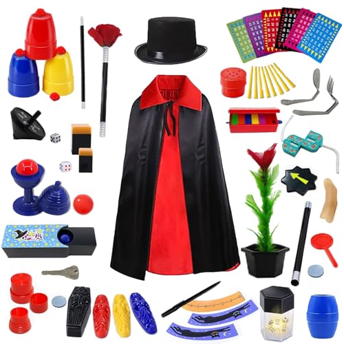 Qingzhuan Children's Magic Kit- Magic Props Set Magic Tricks with Instructions, Gift for Magician Boys & Girls von Qingzhuan