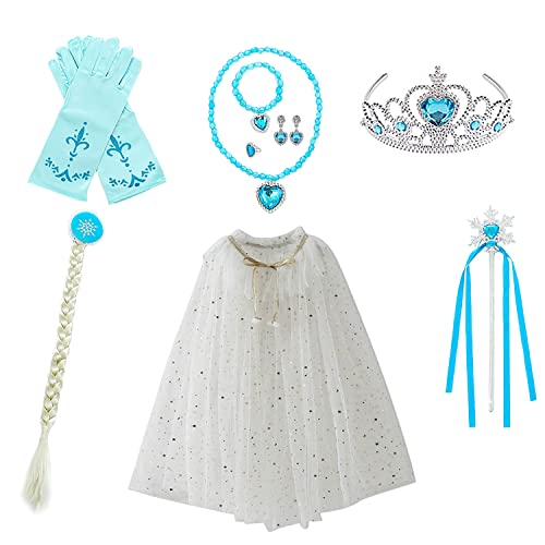 Qingzhuan Prinzessin Dress Up Set,Kostüm Prinzessin Mädchen Kostüme Rollenspiel Set für kleine Mädchen von Qingzhuan