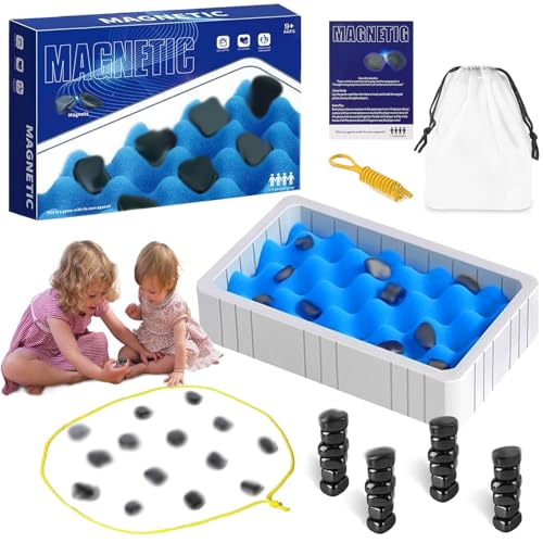 Qintora Magnetisches Schachspiel, Tisch-Magnetspiel Schach Brettspiel, Magnetisch Magnetisches Spiel Tragbares Schachbrett, Reiseschach Set für Familientreffen von Qintora