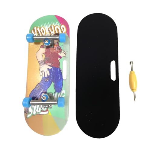 Qiwieod Mini-Skateboards,Kreatives rutschfestes Mini-Skateboard | Lernspielzeug, professionelle, langlebige Finger-Skateboards für Kinder, Erwachsene, Teenager, Starter von Qiwieod