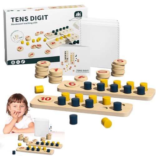 Qiwieod Nummernzähltafel,0-10 Zahlentafel-Set - Additions- und Subtraktionszahlen zählen Lehrspielzeug, Lernspielzeug, Vorschule, Kinderspielzeug für die Schule zu Hause von Qiwieod