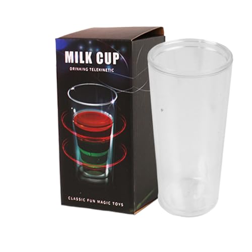 Qiwieod Verschwindender Milchbecher,Verschwindende Milchflasche - Liquid Clear Prop Cup - Comedy Liquid Trick Cup, attraktive kreative Bühnen- und -Requisiten für Bühnenauftritte und Erwachsene von Qiwieod