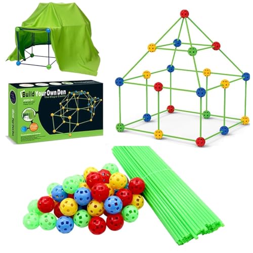 Fortbausätze für Kinder, DIY Spielzelt-Herstellungsset, Den-Bausatz, Bauen Sie Ihr eigenes Hohl Kit für Kinder von 5-10 Jahren, Bauen Sie Ihre eigene Hole Kreative Festung, Den-Herstellungsset für von Qixfyze