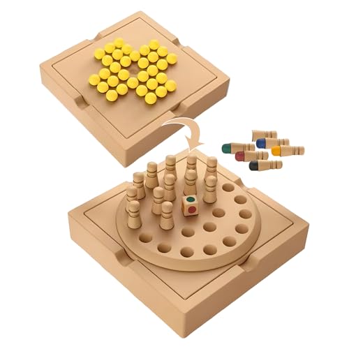 Qixuer Memory Schach, Kinderspiel Lernspielzeug Montessori Spielzeug 2 3 4 5 Jahre Gedächtnis Schach Lernspielzeug Doppelseitiges 2 in 1 Kong Mingqi Gedächtnisschach-Set von Qixuer