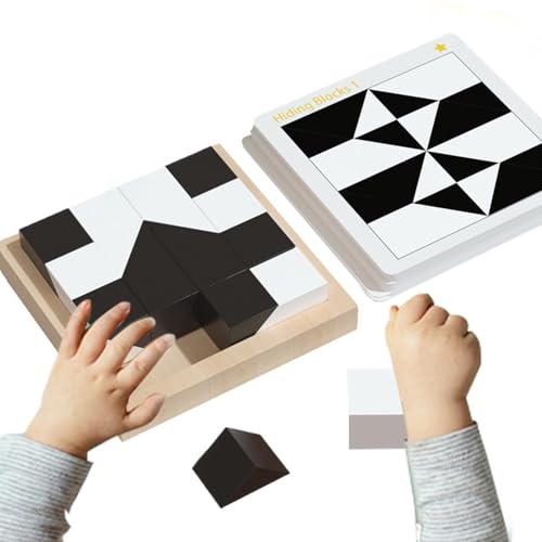 Puzzle-Set für Kleinkinder, Blöcke verstecken | Musterblöcke Denksportaufgaben-Spiel | Vorschul-Lernspielzeug-Puzzles, Kleinkindspielzeug, Aufklärungspuzzle für und Mädchen ab 3 Jahren von Qizeroty
