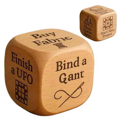 Qizeroty Entscheidungswürfel | Holz-Quilting-Würfel mit 6 Seiten | Geschenkideen, Kreatives Nähmöglichkeit Spiel für Designer Mütter Quilter Handwerk Liebhaber Großmütter Schneider Qizeroty Entscheidungswürfel | Holz-Quilting-Würfel mit 6 Seiten | Geschenkideen, Kreatives Nähmöglichkeit Spiel für Designer Mütter Quilter Handwerk Liebhaber Großmütter Schneider von Qizeroty