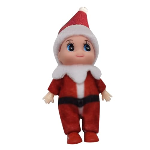 Qizeroty MiniBaby Elfenspielzeug Für Mädchen, Weihnachtsfeenpuppen Mit Beweglichen Armen Und Beinen Kleine Elfenbabys Freche Freche Elfenzubehörteile Weihnachtsbaumelfen Für Kinder von Qizeroty