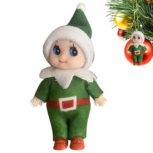 Qizeroty MiniBaby Elfenspielzeug Für Mädchen, Weihnachtsfeenpuppen Mit Beweglichen Armen Und Beinen Kleine Elfenbabys Freche Freche Elfenzubehörteile Weihnachtsbaumelfen Für Kinder von Qizeroty