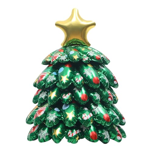 Weihnachtsbaum Ballon Set Folien Weihnachtsbaum Ballon Aufblasbarer Weihnachtsbaum Ballon Riesiger Ballon Weihnachtsbaum Weihnachtsbaum Dekorationsballons-Trompeten Weihnachtsbaum von Qizeroty