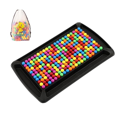 Black 245 Beads Tabletop Gesellschaftsspiele ABS Regenbogenball Schachspiel Intellektuelles Schach Brettspiel Rainbow Ball Intellektuelles Schachbrett Doppelduell Für Erwachsene Kinder von Qkbuza