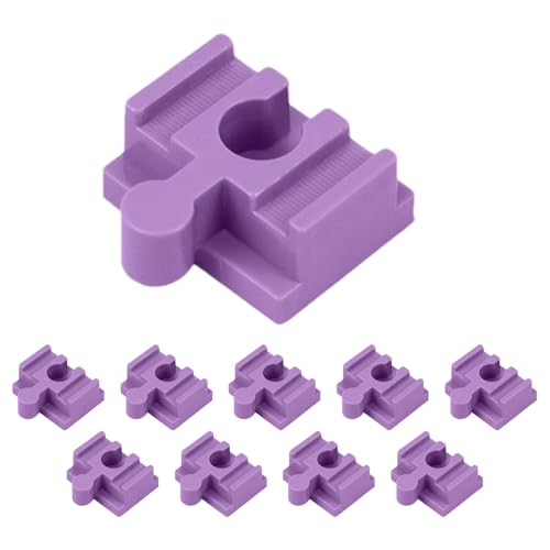 Purple 4x3.2x1.9 cm Holz-Eisenbahn-Gleisverbinder PP Gleisverbinder Set Mit 10 Stück Eisenbahnschienen-Verbindungsstücke Verbindungsstücke Für Spielzeugeisenbahn Zubehör Für Kinder Ab 3 Jahren von Qkbuza