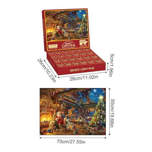 Qkbuza 2025 Weihnachts Adventskalender | 24 Puzzle Countdown Kalender für Weihnachten | Lustiges Interaktives Spielzeug für Saisonale Klassenraum Qkbuza 2025 Weihnachts Adventskalender | 24 Puzzle Countdown Kalender für Weihnachten | Lustiges Interaktives Spielzeug für Saisonale Klassenraum von Qkbuza