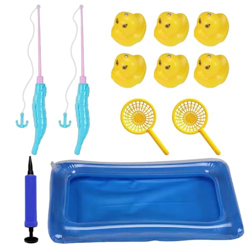 Qkbuza Angelspielset Für Kinder - Badespielzeug Mit Fischen - Schwimmende Enten Aufblasbarer Teich Familienspaß Sommer Strandurlaub Geburtstagsgeschenk Qkbuza Angelspielset Für Kinder - Badespielzeug Mit Fischen - Schwimmende Enten Aufblasbarer Teich Familienspaß Sommer Strandurlaub Geburtstagsgeschenk von Qkbuza