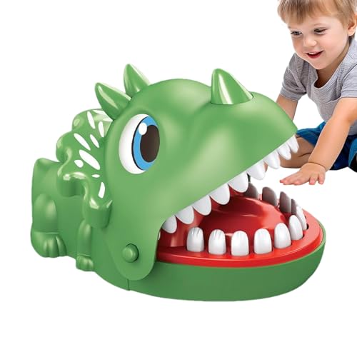 Qkbuza Fingerbeißspielzeug, Dinosaurier-Zahnspielzeug, Beißende Fingerspiele Spannung, Krokodilzähne-Spielzeugspiel, interaktives Zahnarztspielzeug für draußen, Kinder, Zuhause, Senioren von Qkbuza