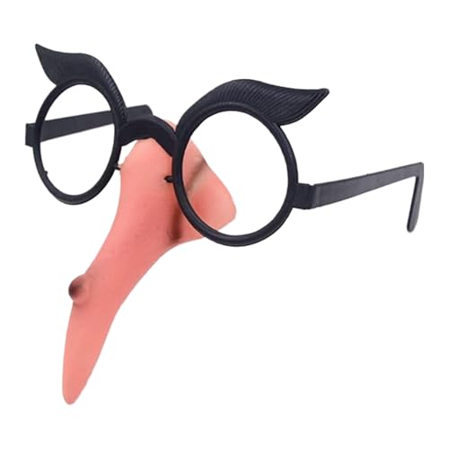 Qkbuza Hexenbrille mit Nase, 3-teilig, Kostümbrille mit lustiger Nase, Bevorzugungen für Halloween-Party, Dekoration, Zubehör für Weihnachten, Geburtstag, Leistung Qkbuza Hexenbrille mit Nase, 3-teilig, Kostümbrille mit lustiger Nase, Bevorzugungen für Halloween-Party, Dekoration, Zubehör für Weihnachten, Geburtstag, Leistung von Qkbuza