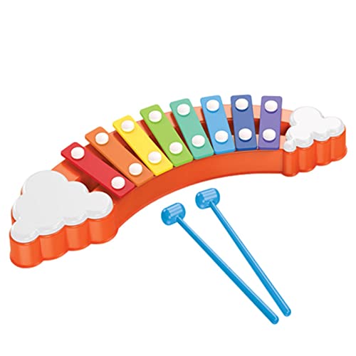 Qkbuza Kinder-Xylophon,Hölzernes Xylophon-Vorschulmusikinstrument - Regenbogen Bunte pädagogische Xylophon Instrument Spielzeug für Kindertag Weihnachten von Qkbuza