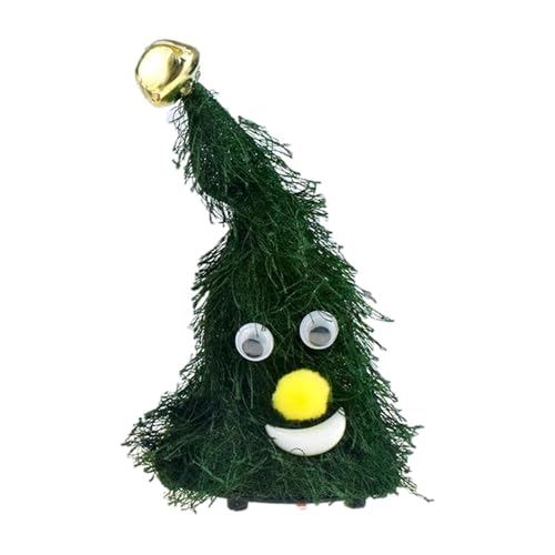 Qkbuza Light Green PP Singender Tannenbaum Tanzendes Tanzende Weihnachtendeko Tanzende Weihnachtsmützen-Dekoration Elektrische Bewegliche Weihnachtsmütze Tree Singender Weihnachtsbaum von Qkbuza