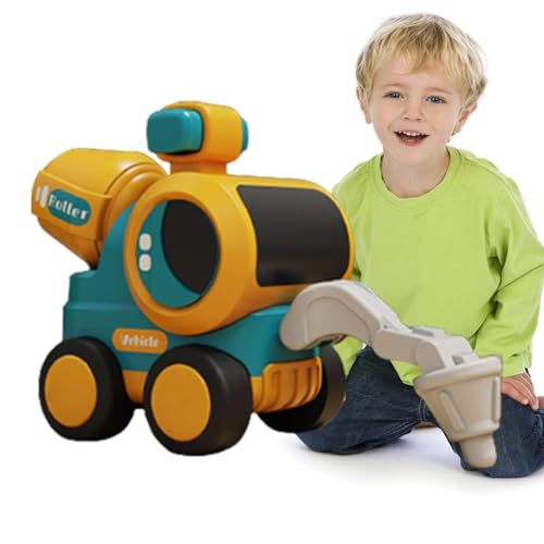 Qkbuza Push-and-Go-Lastwagen, Push-and-Go-Auto - Interaktives Spielzeugauto - Kleinkinder-Lastwagen, Trägheitsauto-Spielzeug, BAU-LKW-Spielzeug für Kinder und von Qkbuza