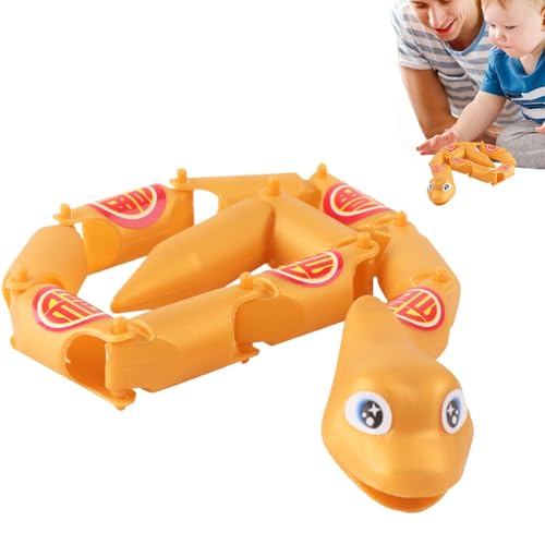 Qkbuza Snake Turny Toy, Flexible Streich Schlange, Streich Schlange Multi-Gelenkstatue, Gag Witz lustige Erwachsene und Kinder Sammlerfigur für Kindheit Freude für Sohn, Tochter, Freund von Qkbuza