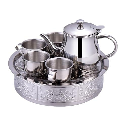 Qkbuza Teeset Aus Edelstahl,Und Tassen Set Für Kinder - mit langem Ausguss 70ml Tassen Trinkgeschirr für Anfänger Schüler Kindergartenkinder Vorschulkinder und Qkbuza Teeset Aus Edelstahl,Und Tassen Set Für Kinder - mit langem Ausguss 70ml Tassen Trinkgeschirr für Anfänger Schüler Kindergartenkinder Vorschulkinder und von Qkbuza