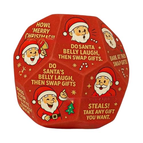 Qkbuza Urkomische Würfel für Partyaustauschspiel, Weihnachtsmann-Austausch-Würfel für Weihnachten – Saisonale Geschenke Spiel für Mädchen Jungen Erwachsene Familienaktivität Lustiger Abend Qkbuza Urkomische Würfel für Partyaustauschspiel, Weihnachtsmann-Austausch-Würfel für Weihnachten – Saisonale Geschenke Spiel für Mädchen Jungen Erwachsene Familienaktivität Lustiger Abend von Qkbuza