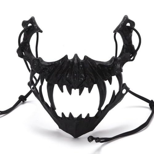 Qkydky Maske Halloween, Gesichtsmaske Wolf, Horror Augenmaske Werwolf, Knochen Halbmaske, Tier Schädel, Tierskelett Gesichtsbedeckung Karneval, Fasching(C) von Qkydky