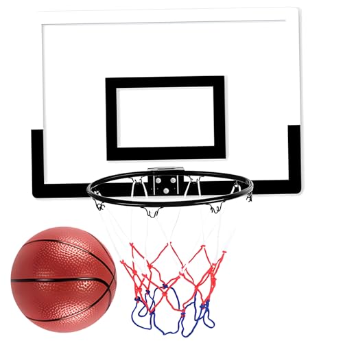 QmjdDymx Basketballkorb Mini-Basketballkorb 15.6x10.2 Wandmontierter Kleinkind-Basketballkorb für drinnen mit Basketballnetz über Tür Basketballkorb für Kinder 3+,Basketballkorb für drinnen von QmjdDymx