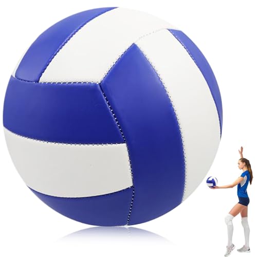 QmjdDymx Soft Volleyball, weicher Volleyball für Spiele/Training 8 Zoll Größe 5 PVC Volleyball mit Gummifutter mit und weißem Volleyball -Ball für Schule, Strand, Fitnessstudio, Volleyball von QmjdDymx