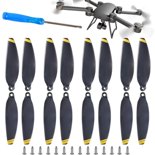 16 STK Propeller fur DJI Mavic Mini 2/3 SE Ersatzpropeller, geringes Gewicht, geräuscharm, stabiles Flugdrohnenzubehör Mit Schrauben & Schraubendreher (Gold) von Qooloo