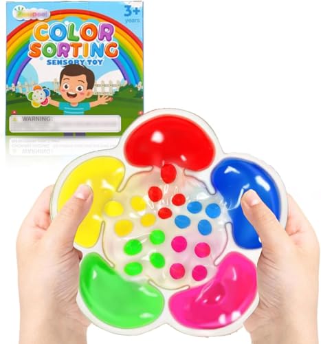 Farbsortierspielzeug, Sensorisches Spielzeug,Anti Stress Spielzeug Autismus Squeeze Spielzeug Antistressspielzeug zum Quetschen und Kneten ADHS und Autismus Spielzeug von Qooloo