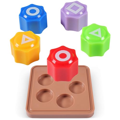 Qooloo 12 Pack Traditional Korean Game,2025 Korean Folk Game Set,Jack Stone Pebbles Set, Klassischer Hand Auge Koordinationsspaß, Steine Spiel Set(10 pcs+2 Base) von Qooloo